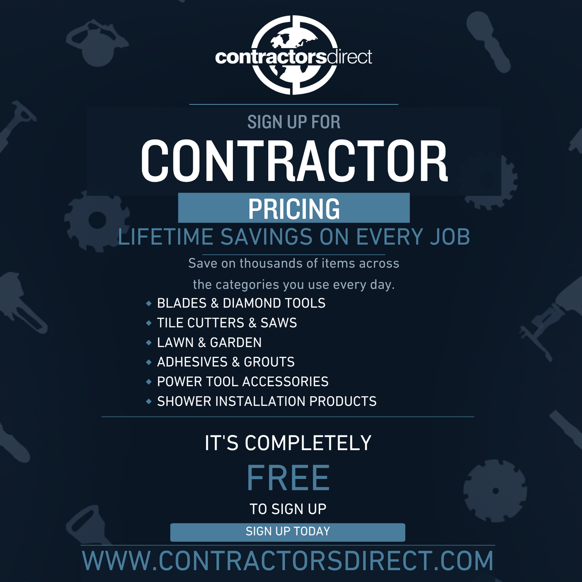 Contractor Discount Pricing - Sign Up | Contractors Direct