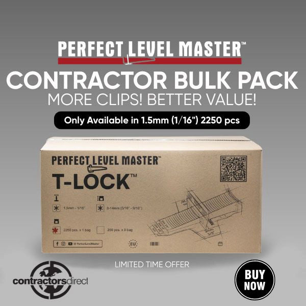 Perfect Level Master T-Lock Clips Contractor Bulk Pack