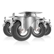 Powertec 3" Dual Locking Swivel Caster Wheels Set
