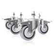 Powertec 3" Threaded Stem Caster Wheels Set