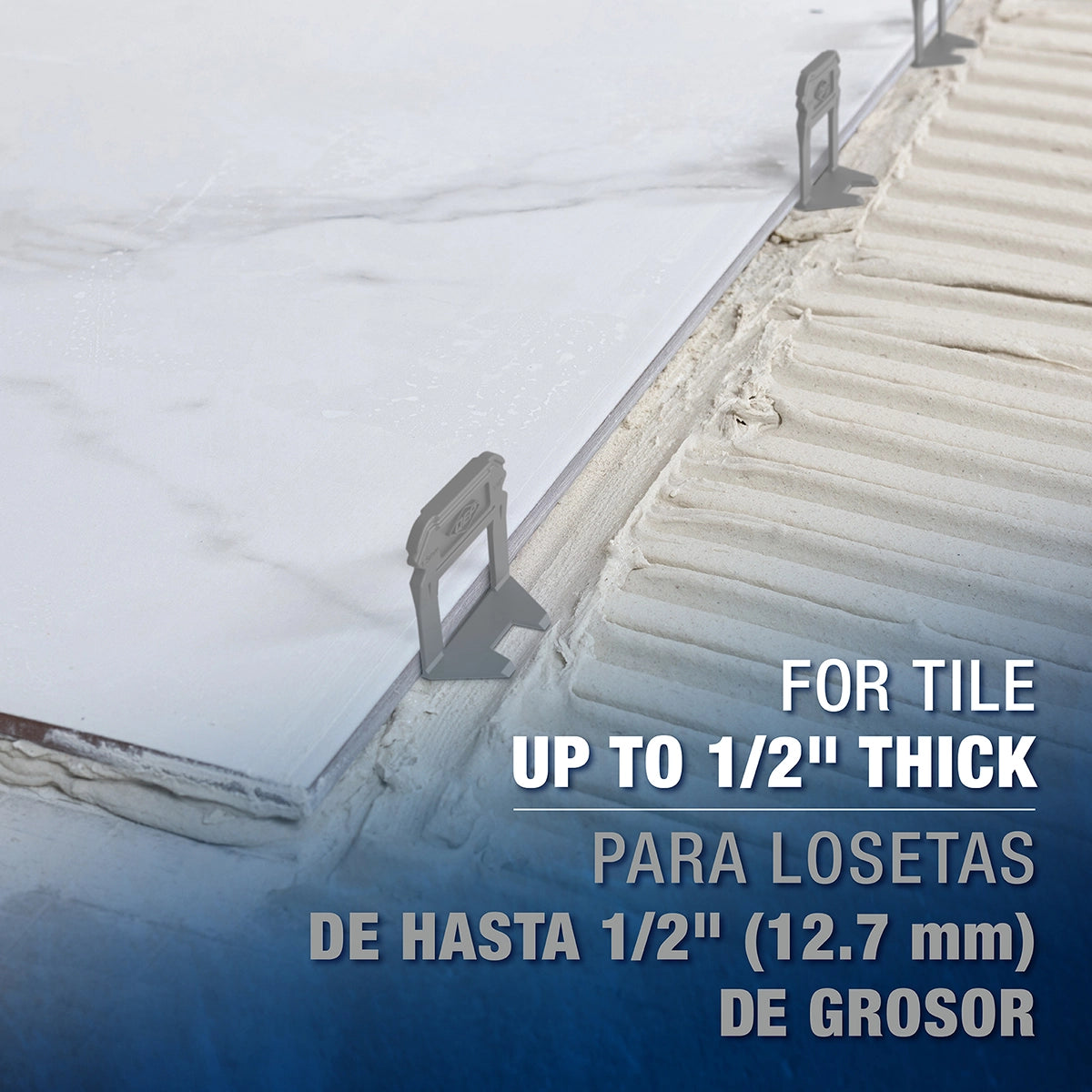 QEP 1/32" LASH XL Tile Leveling System Clips For Tile Up To 1/2" Thick
