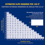 QEP 1/32" LASH XL Tile Leveling System Clips Estimated Clips Required Per 100 Square Feet
