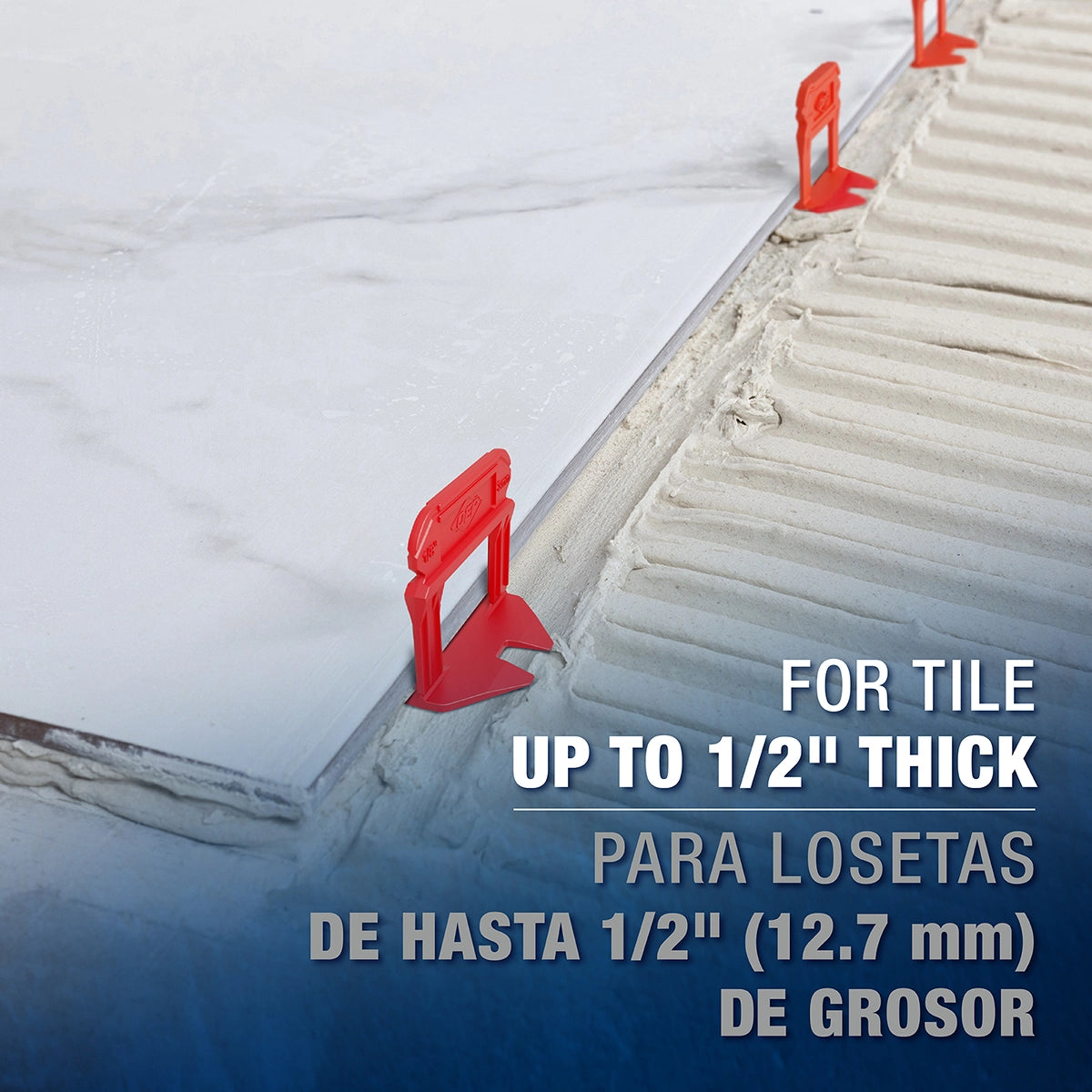 QEP 1/8" LASH XL Tile Leveling System Clips For Tiles Up To 1/2" Thick