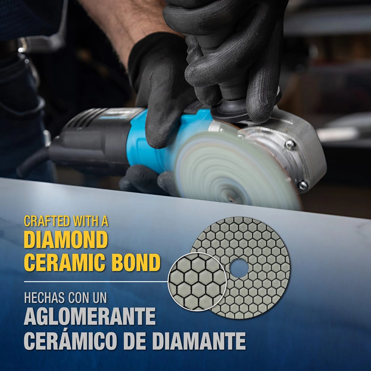 QEP 4" Polishing Pads With a Diamond Ceramic Bond