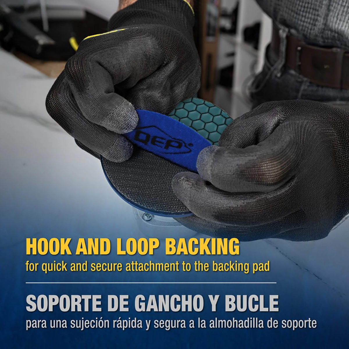 QEP 4" Polishing Pads With Hook and Loop Backing