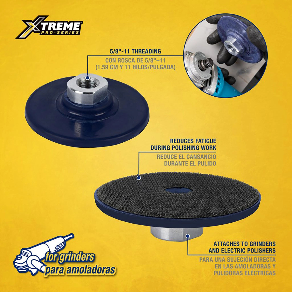 QEP Backing Pad with 5/8"-11 Threading