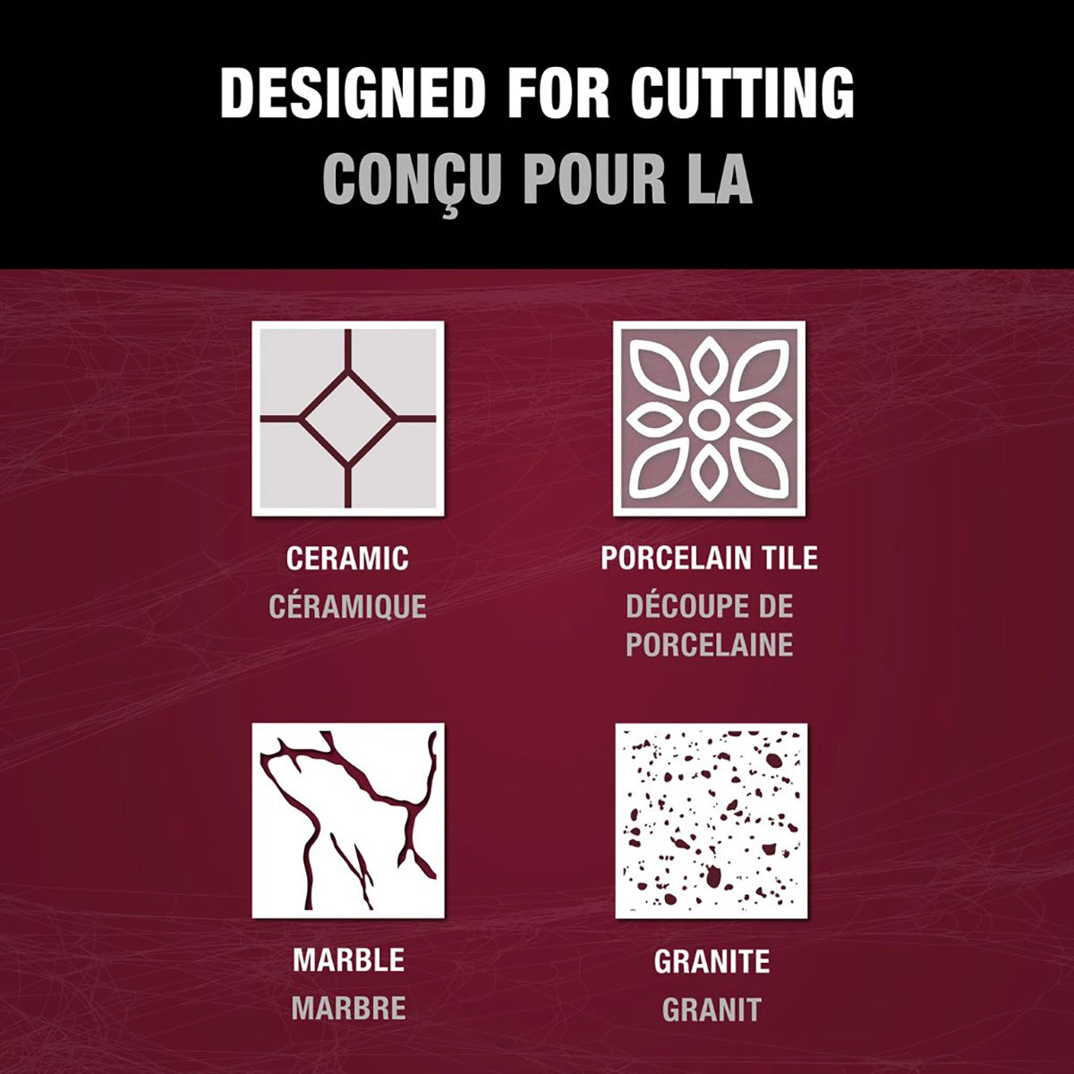 QEP Black Widow Thin Rim Diamond Blades For Ceramic, Porcelain Tile, Marble, Granite