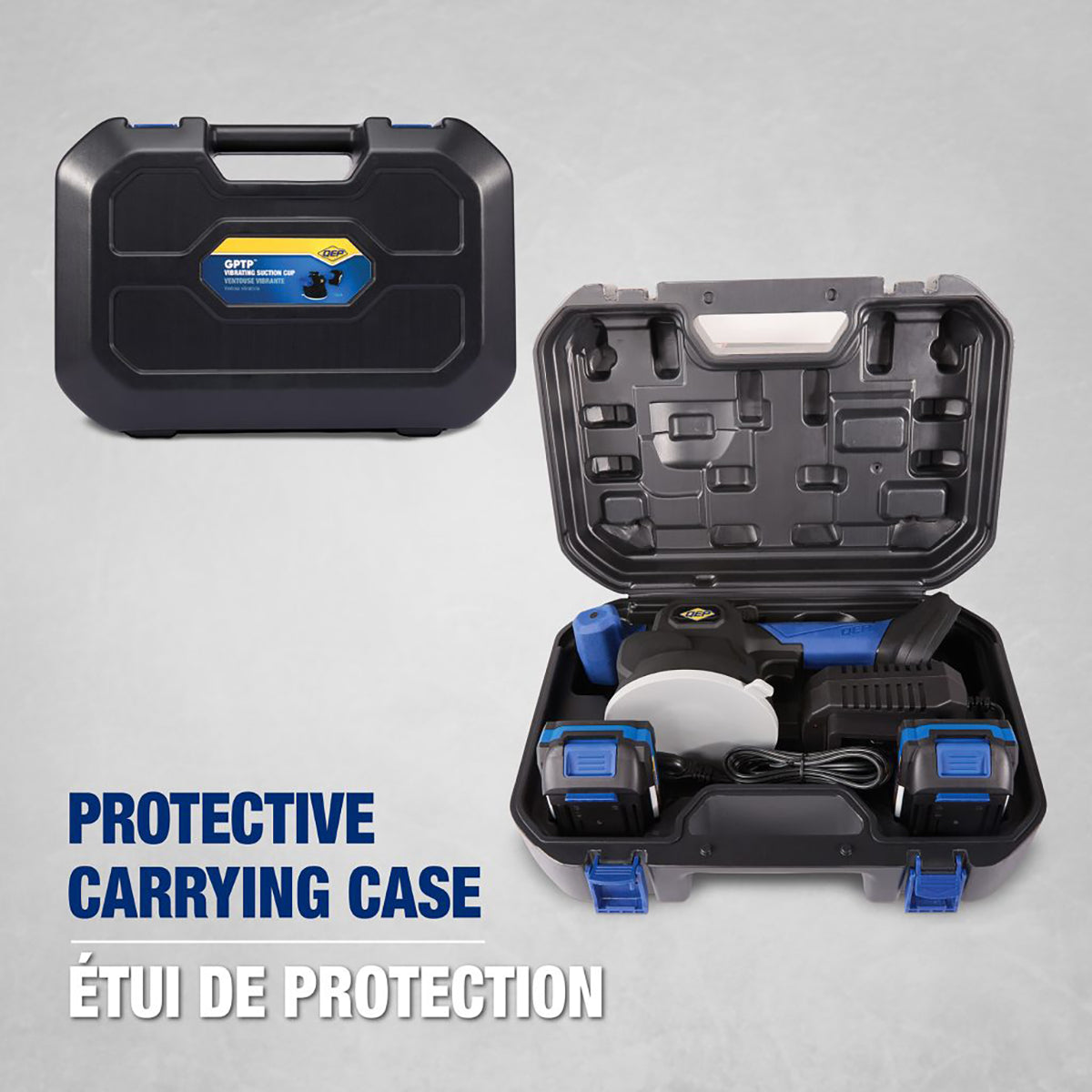 QEP GPTP Vibrating Suction Cup With a Protective Case