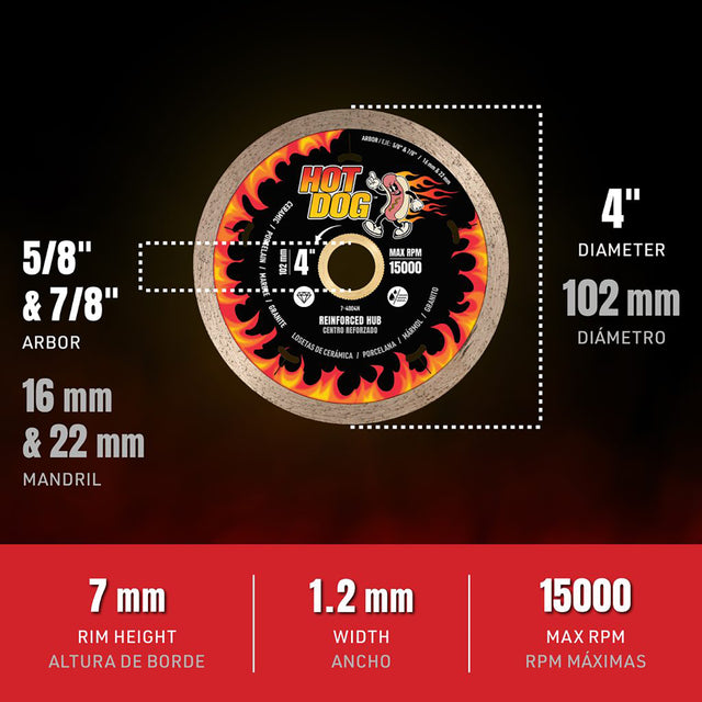 QEP Hot Dog Blade 4"