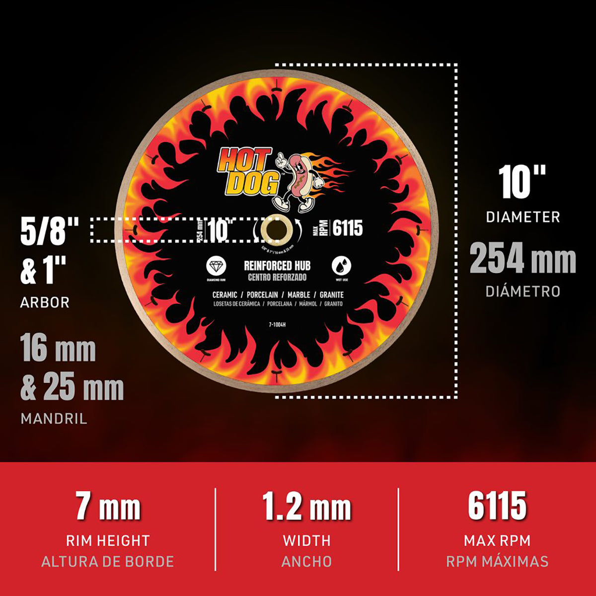 QEP Hot Dog Blade 10"