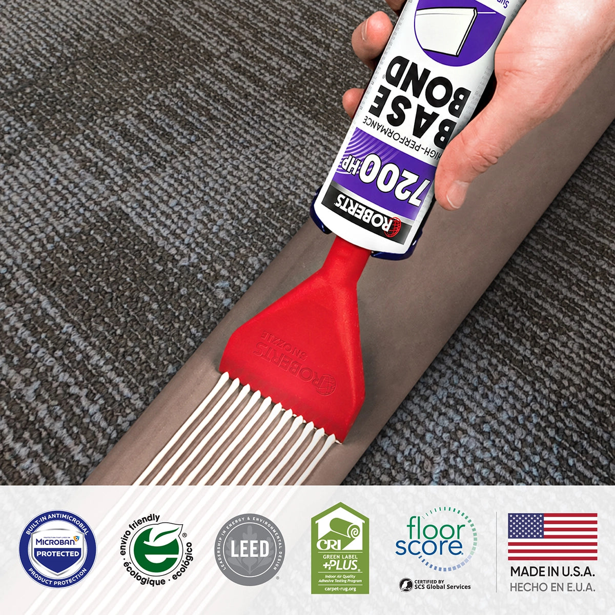 Roberts Base Bond Wall Base Adhesive 30 oz. Tube Fast set-up and non-staining formula