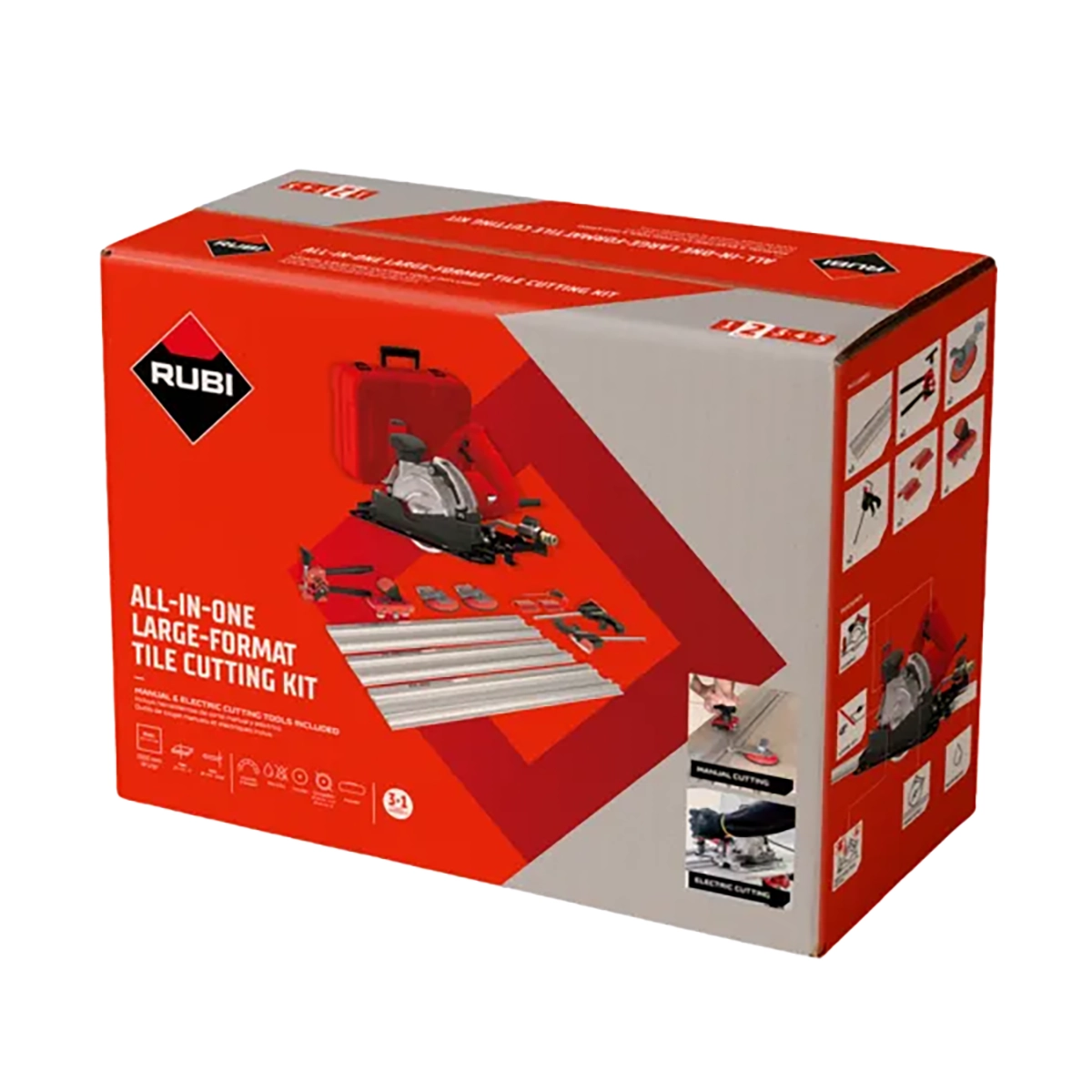 Rubi TC-125 G2 All-in-One Kit modular manual tile cutter and electric cutting machine