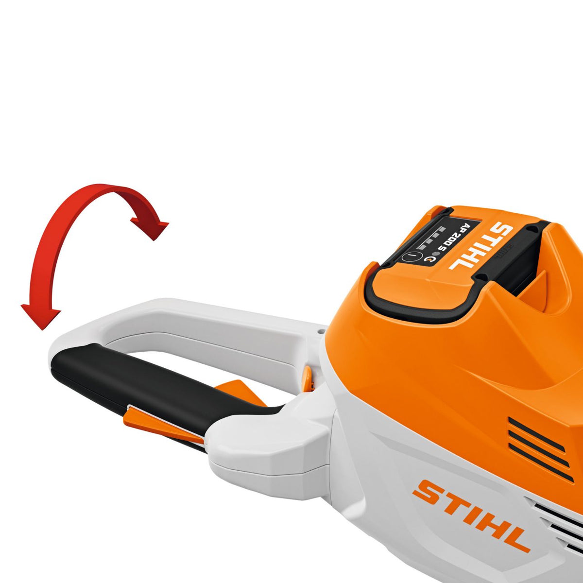 Stihl HSA 100 Battery Powered Hedge Trimmer Rotating Rear Handle