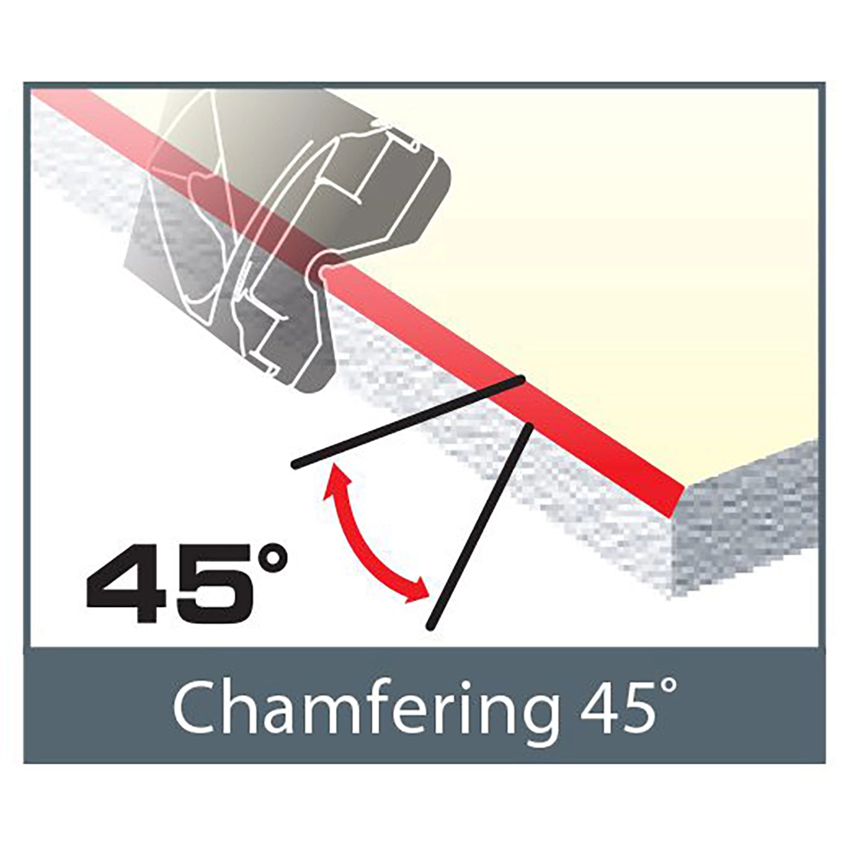 Tajima Drywall Chamfer Plane 45° "SUPER HARD" For Drywall and Panel Materials