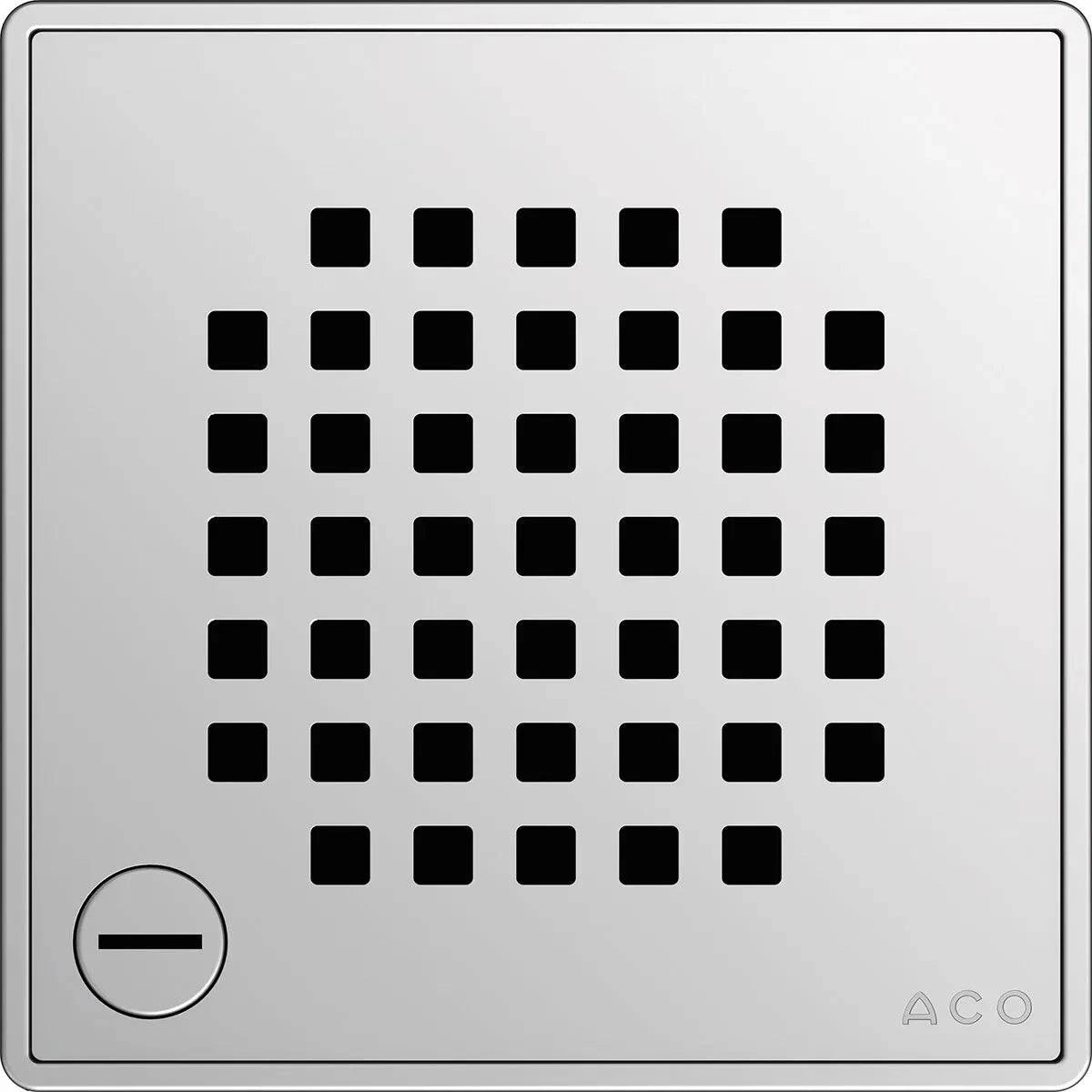 ACO Premium - 6" ShowerPoint drain - Quadrato - Shallow (Non-Locking)