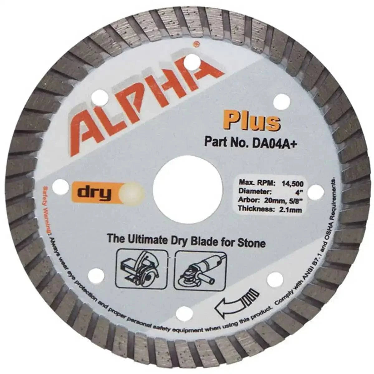 Alpha Plus Dry Cutting Diamond Blade