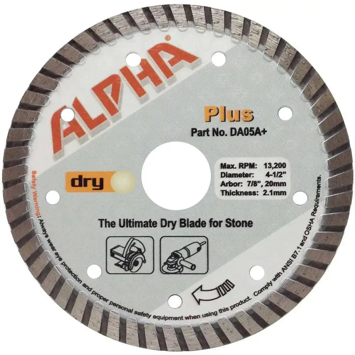 Alpha Plus Dry Cutting Diamond Blade