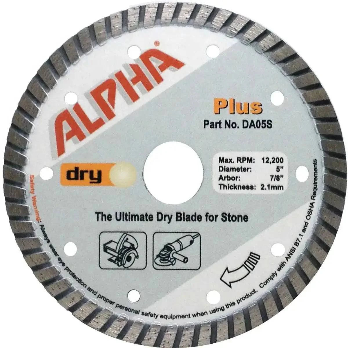 Alpha Plus Dry Cutting Diamond Blade
