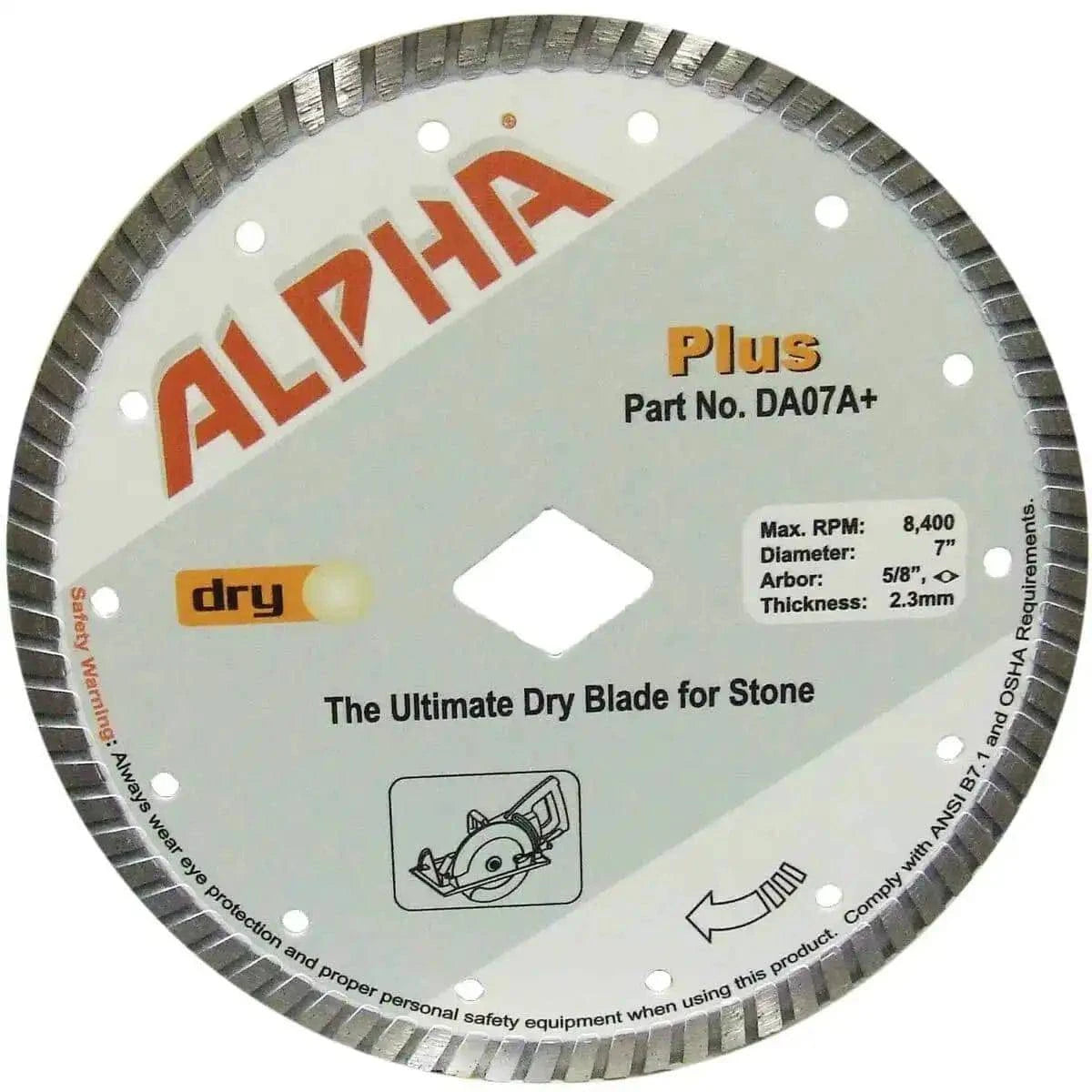 Alpha Plus Dry Cutting Diamond Blade