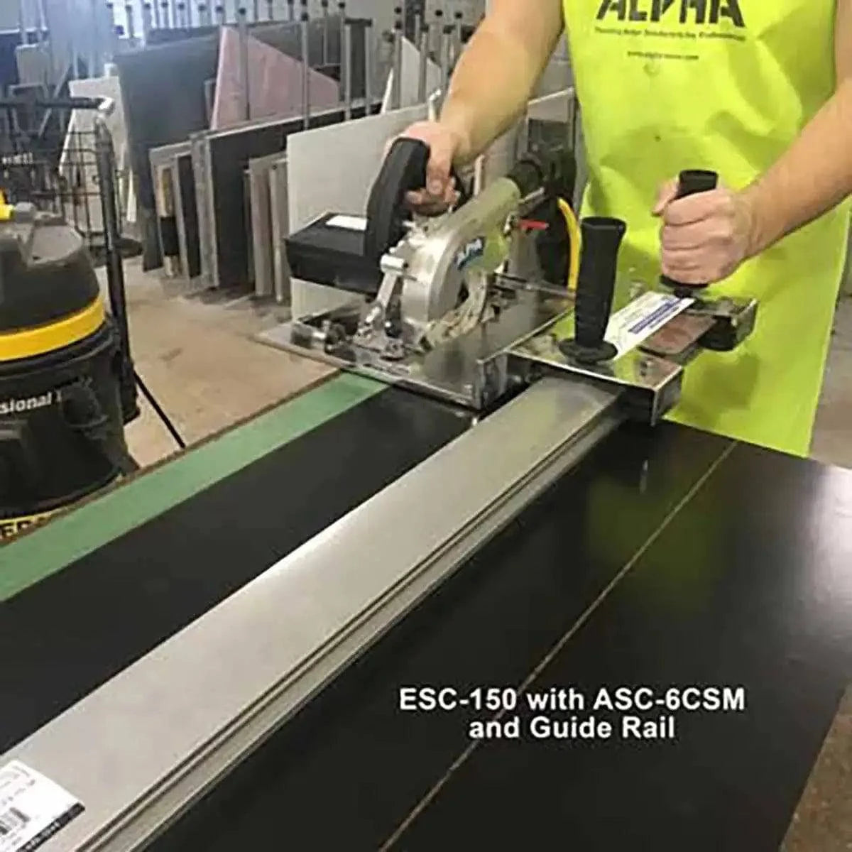 ESC-150 Alpha 6 in Electric Wet/Dry Stone Cutter - W/ Guide Rail
