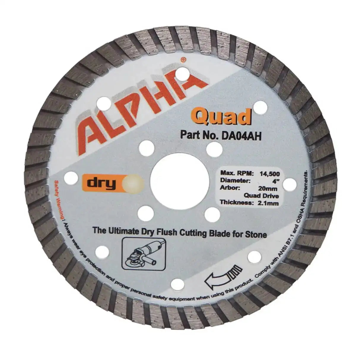 Alpha Tools Quad Flush Cutting Diamond Blades