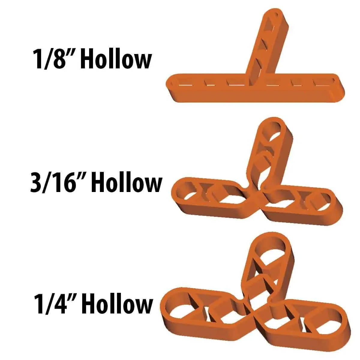 Barwalt Hollow Spacer Sizes