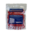500-pack Barwalt  1/8 inch (3 mm) small wedge spacers red