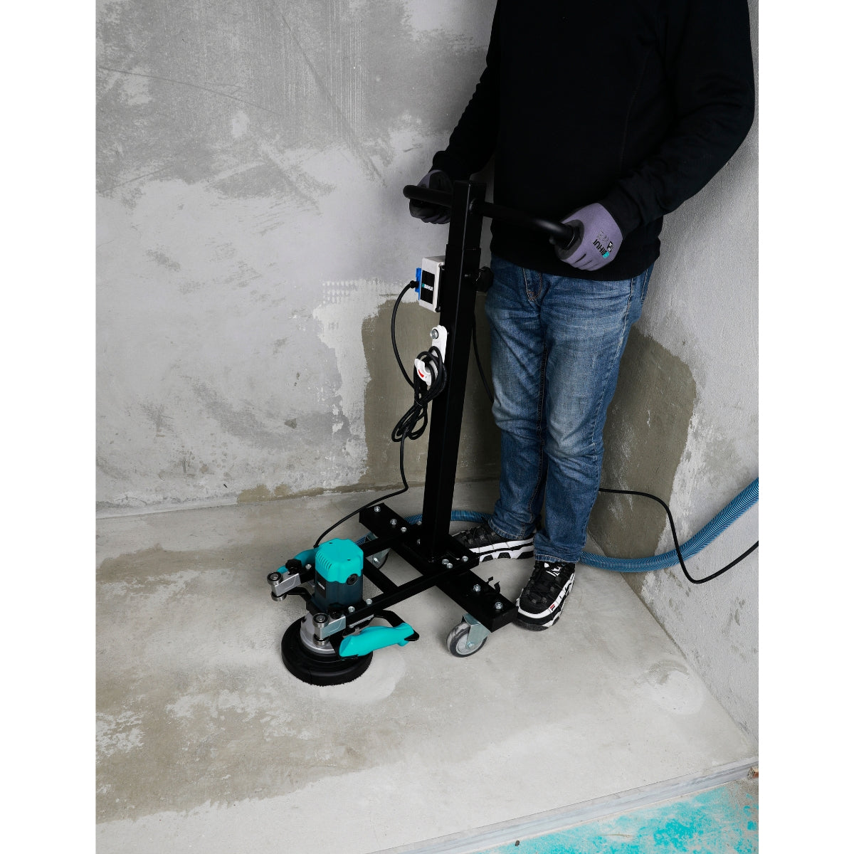 Bihui Tools Working Stand For CG1900 Concrete Grinder In Action