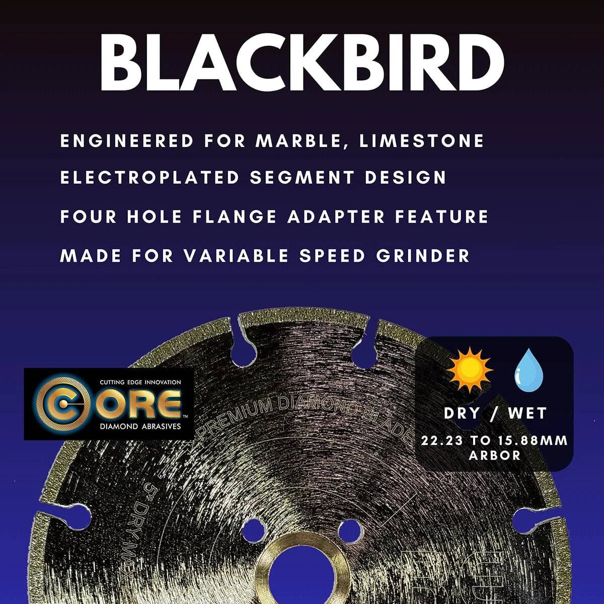 Blackbird Series Blade for dry and wet cutting