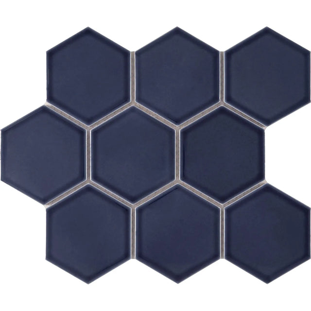 Waterford Blue Hexagon Mosaic Tile