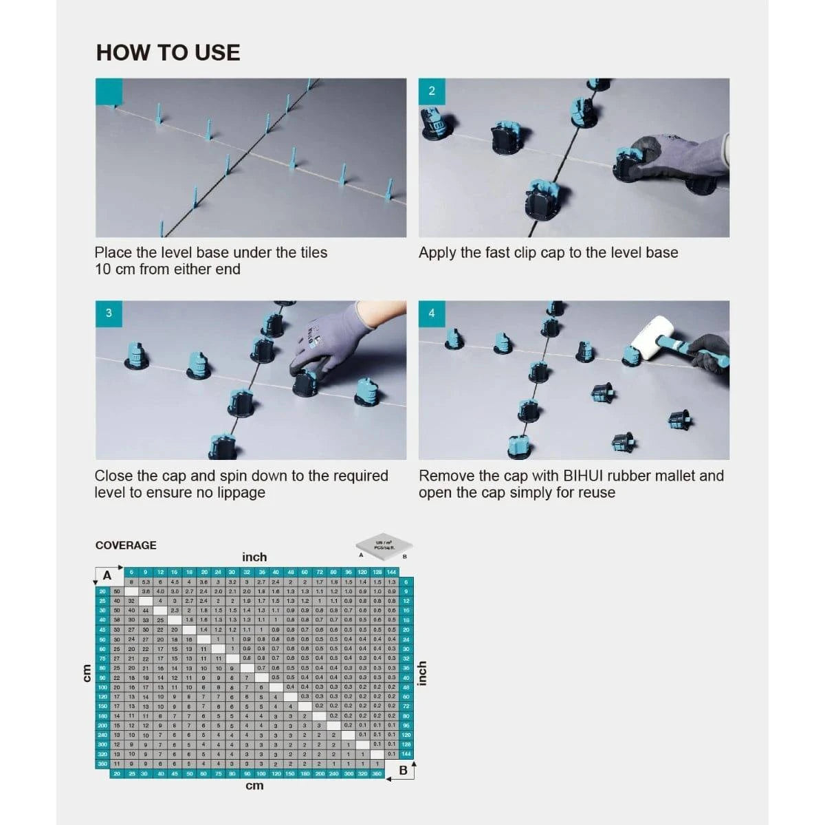 Bihui Tools Tornado Spin Tile Leveling System - Contractors Direct