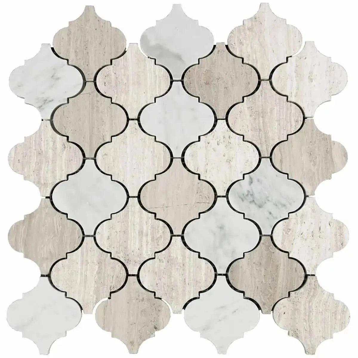 Marble Contemporary Blend 2" x 2" Lantern Polished Mosaic