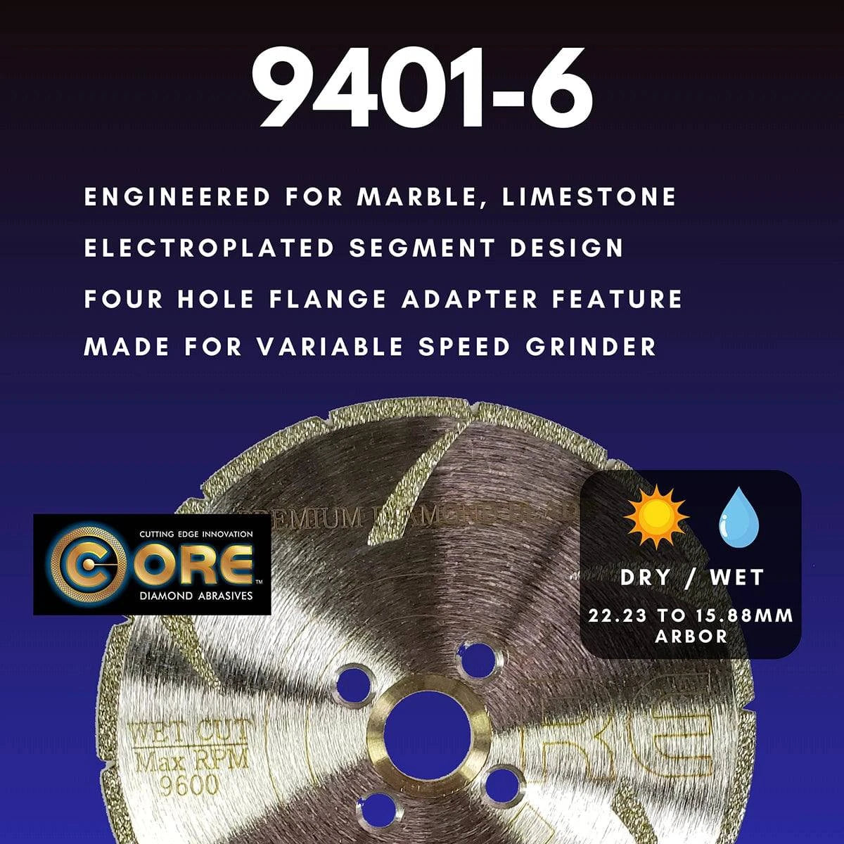 CORE 9401-6 Series Blade for marble and limestone
