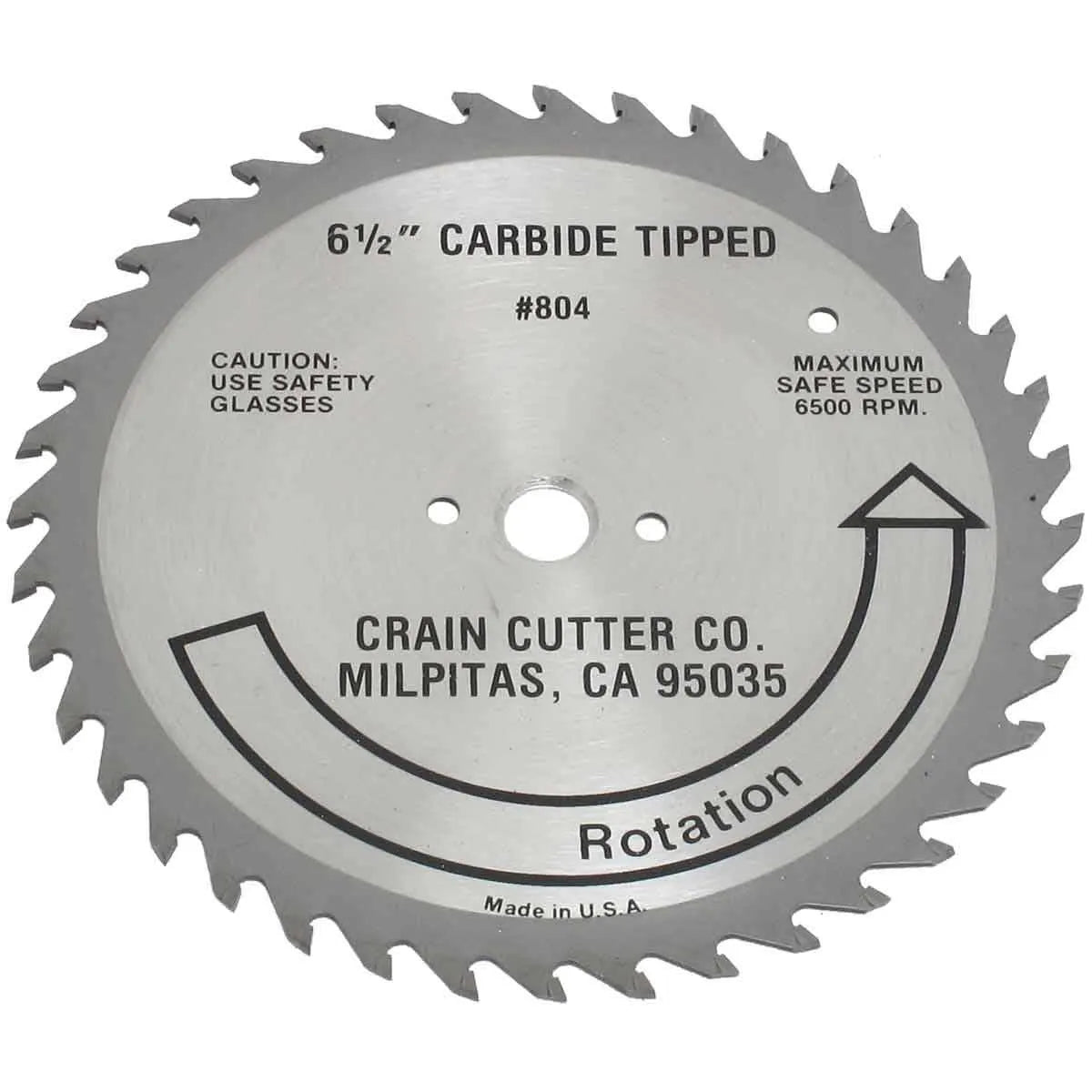 Crain 6-1/2" Carbide Wood Saw Blade