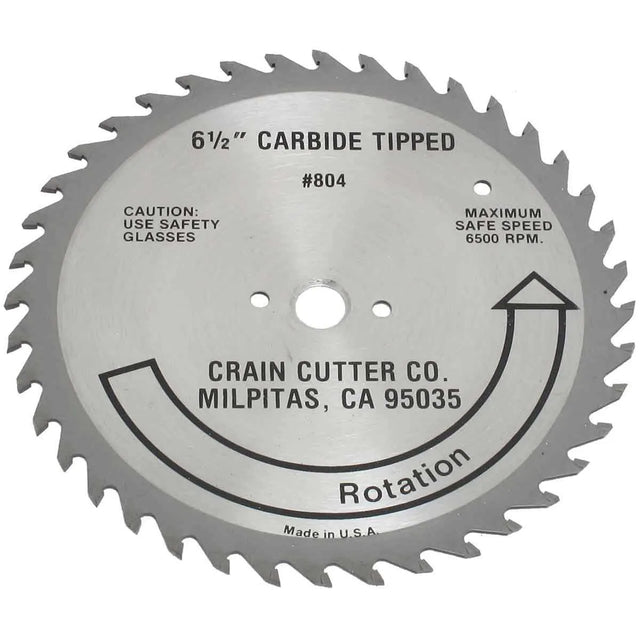 Crain 6-1/2" Carbide Wood Saw Blade