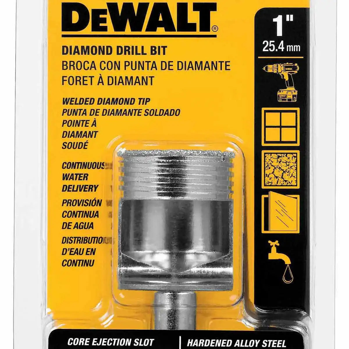 Dewalt 1 Inch Diamond Drill Bit Side