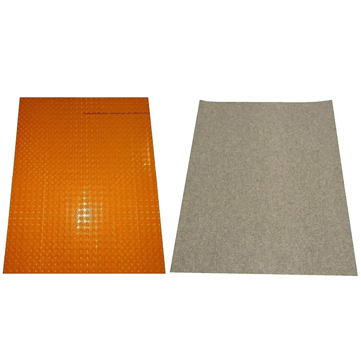 Schluter DITRA-HEAT-DUO is an uncoupling and waterproofing membrane with an integrated bonding fleece that provides sound control, as well as a thermal break