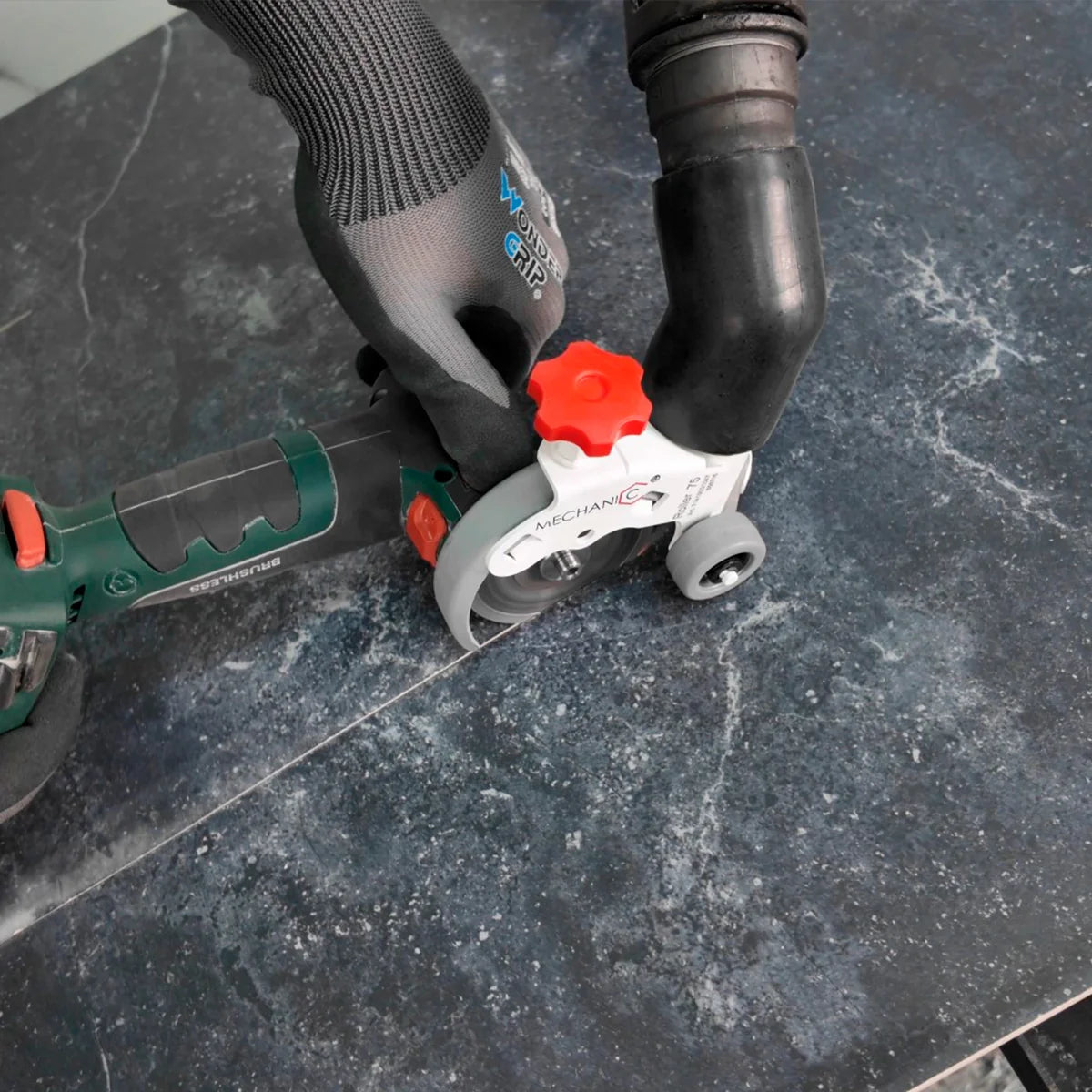 DiStar Mechanic Roller 76 Angle Grinder Cutting Guide with Rollers  
