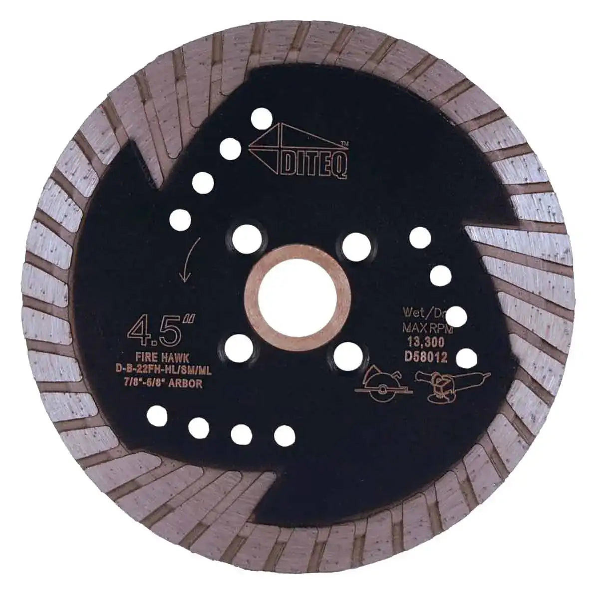 Diteq B-22 FireHawk III 4-1/2 inch Turbo Blade