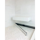 Wall Recessed Shower Drain with Removable Magnetic Grate