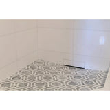 Sloped Shower Pan with Linear Wall Recessed Drain