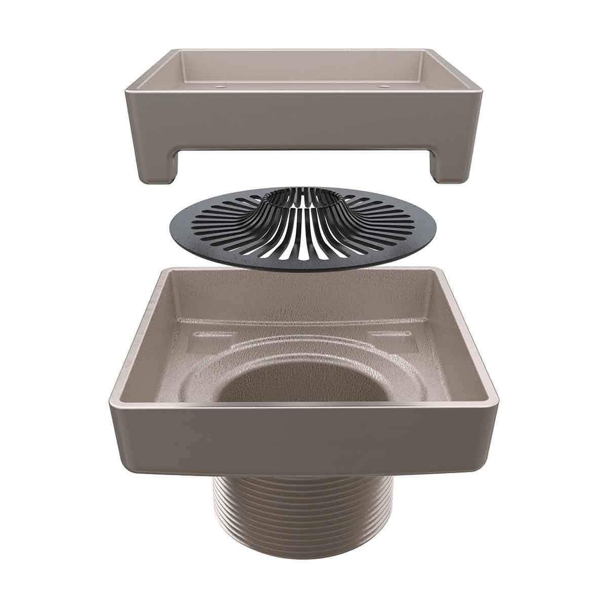 Ebbe LEGACY Drain 4 inch brushed nickel