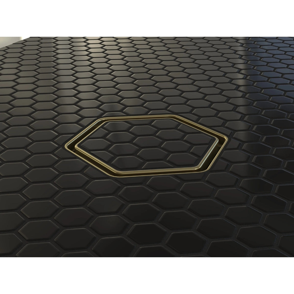 Tile-In Hex Drain Champagne Gold 3