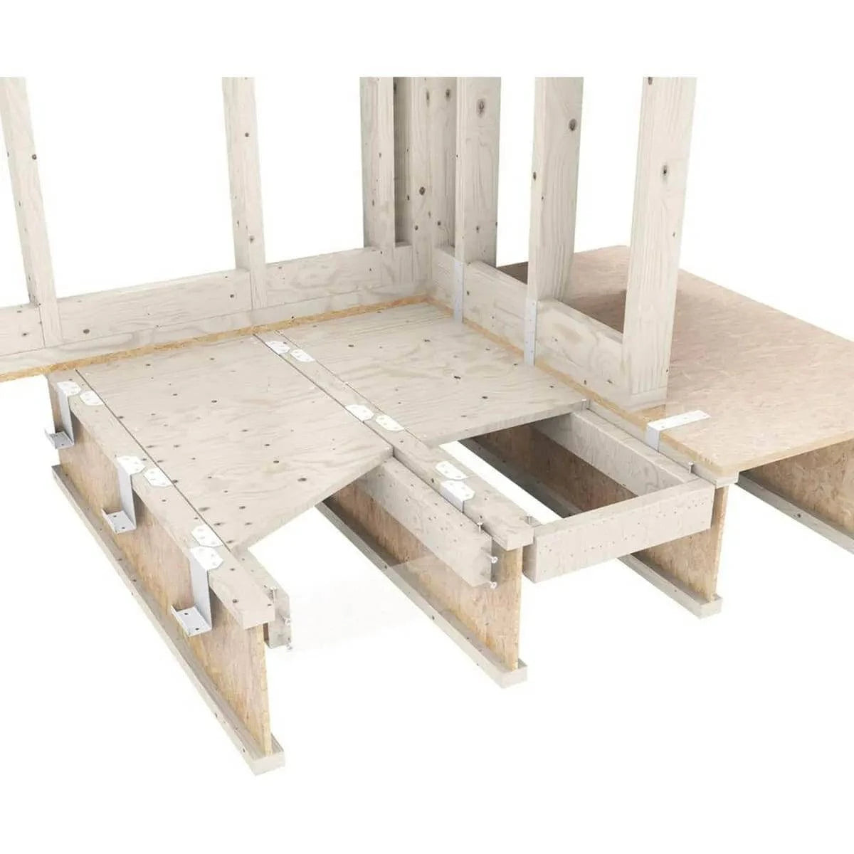 Lowering shower subfloor between joists