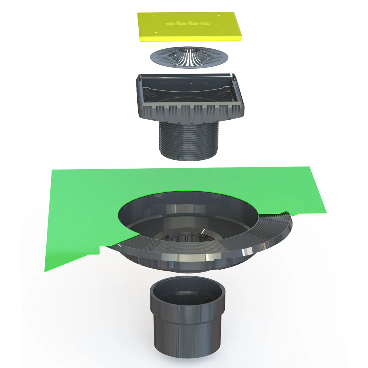 Ebbe VERSA Drain Kits abs drain connection with Bonding Flange