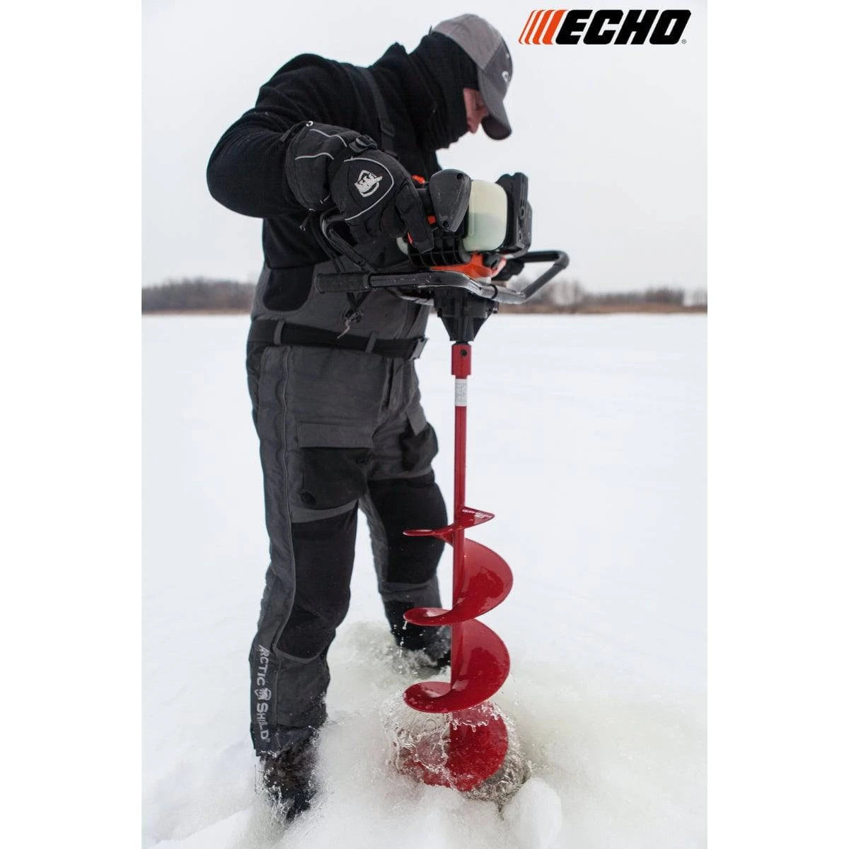 ECHO EA-410 Earth/Ice Auger In Use