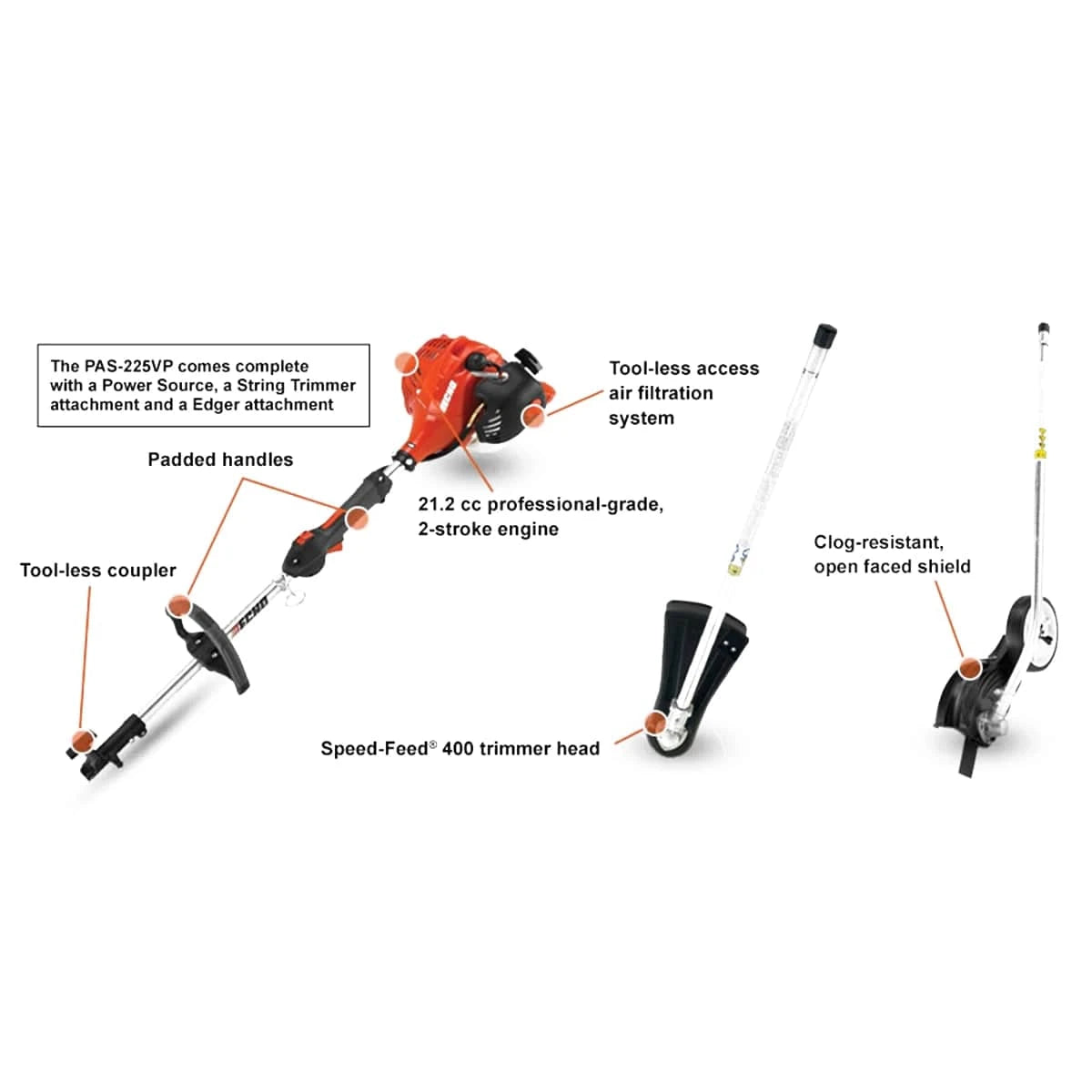 ECHO PAS-225VP Combo Kit Specs