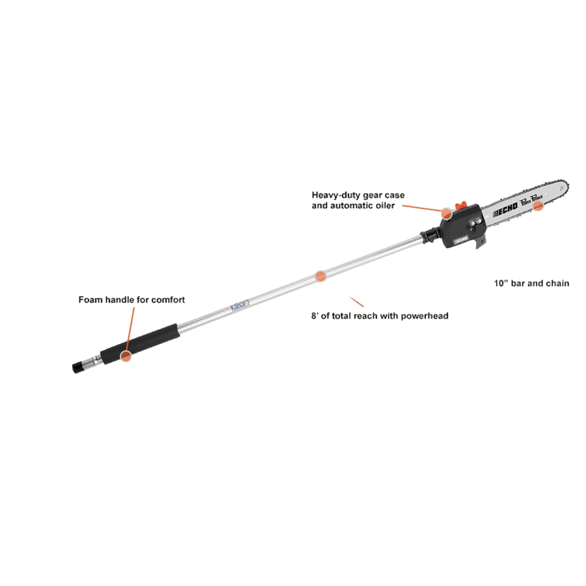 ECHO Power Pruner® Attachment Specs
