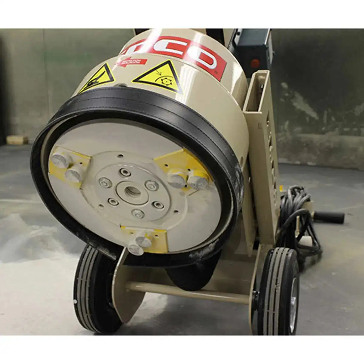 edco grinder working width will grind approximately 200-250 sq.ft. per hour at 1/32? with EDCO Magna-Trap Dyma-Dots