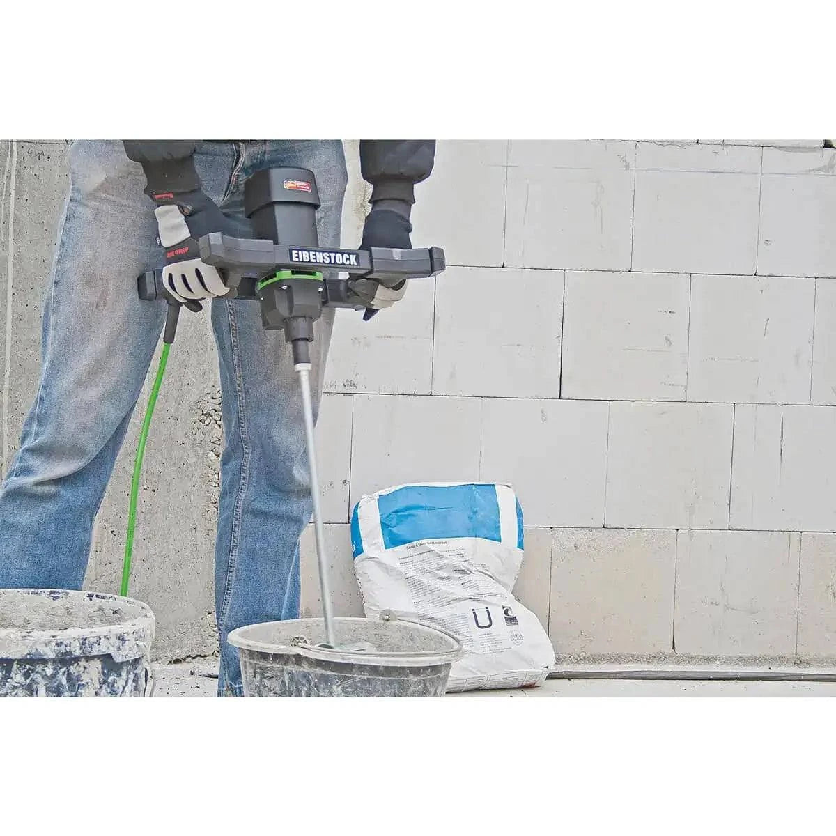 Eibenstock EHR 18 S Compact Mixing Drill Cap with labyrinth guide, provides protection against dirt, stones, water splash, and dust